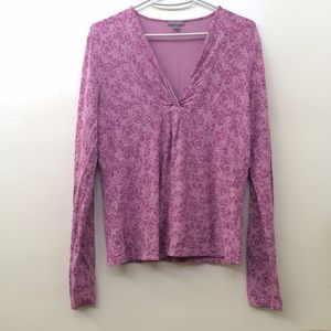Pink floral long sleeved top