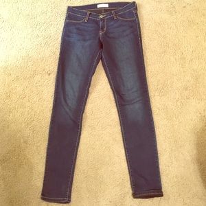 Dark wash denim skinny jeans