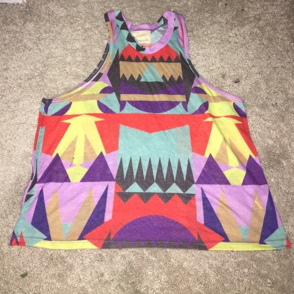Aztec/neon Printed Halter Shirt! - Picture 1 of 2