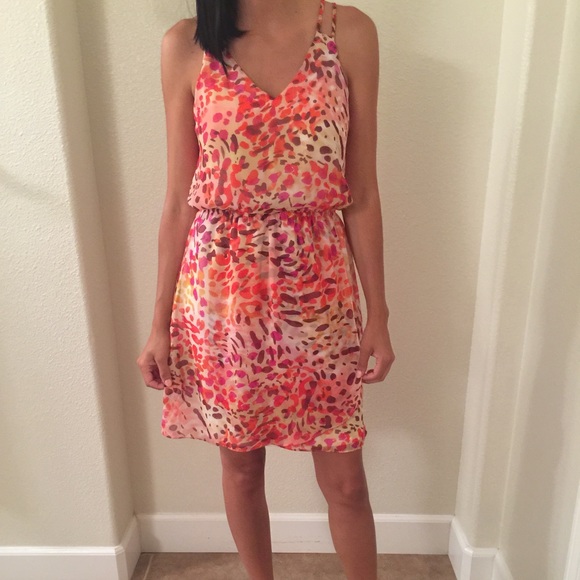 Guess multi color leopard dress
