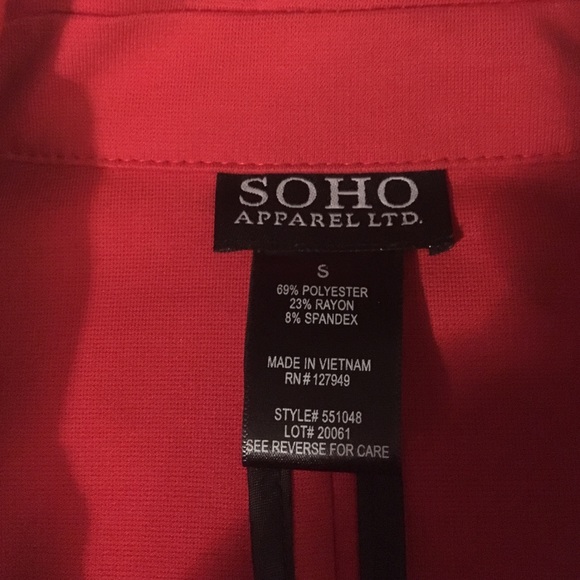 Size Small Red Blazer - Picture 4 of 4