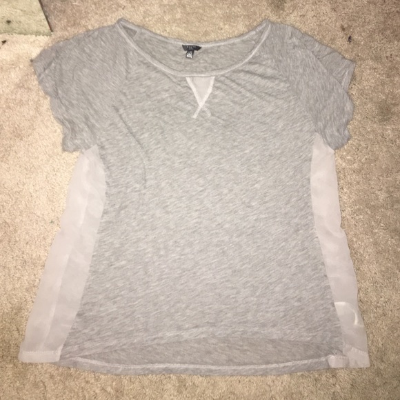 Light Grey short sleeve t-shirt with mesh sides - Picture 1 of 3