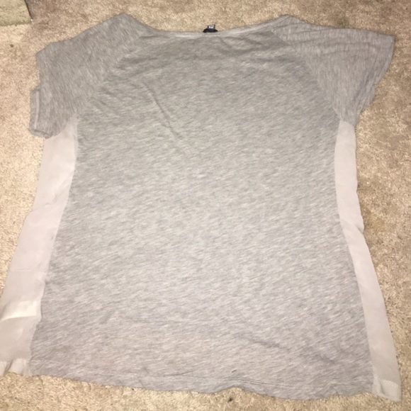 Light Grey short sleeve t-shirt with mesh sides - Picture 2 of 3