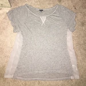 Light Grey short sleeve t-shirt with mesh sides