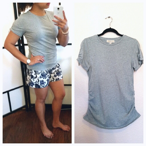 MICHAEL Heather Gray Basic Tee NWT