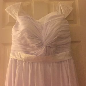 Beaded cap sleeve wedding dress -- brand new!