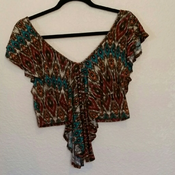 V Neck Crop Top - Picture 2 of 2
