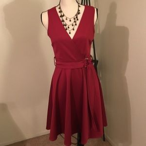Red Wrap Dress NWOT