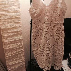 Romantic lace cream dress