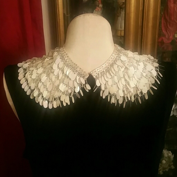 FINAL MARKDOWN  Vintage Beaded Collar - Picture 3 of 4
