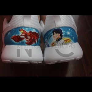 Nike Shoes | The Little Mermaid Roshe One White Custom | Poshmark Nike Shoes - The Little Mermaid Nike Roshe One White Custom