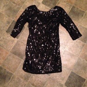 Black sequin dress