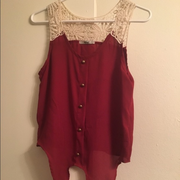 Sleeveless waist tie top