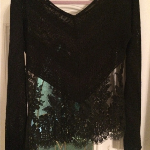 ❌Sold Valentino black top/blouse with lace detail - Picture 2 of 4