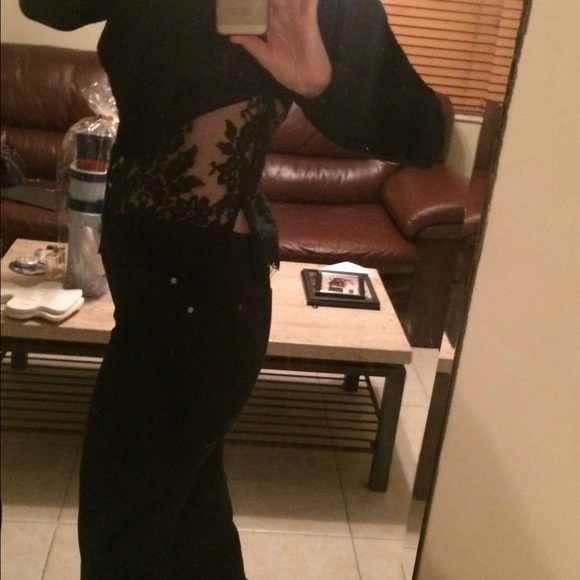 ❌Sold Valentino black top/blouse with lace detail - Picture 3 of 4