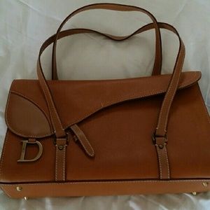 Christian Dior Brown Leather Vintage Purse