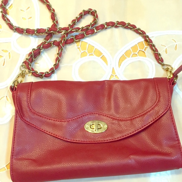 Forever 21 Red Rectangle Cross body Bag