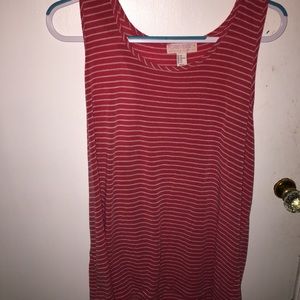 Striped Red & White Top