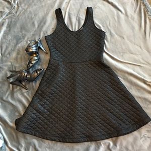 Express black quilted dress