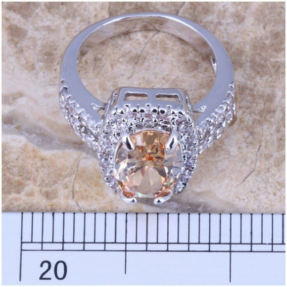 Morganite Sterling 925 Cocktail Ring - Picture 2 of 2