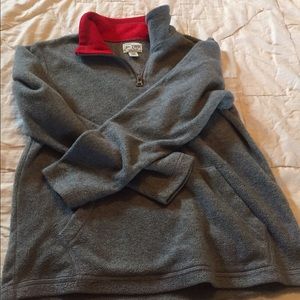 Grey 1/4 zip fleece pullover