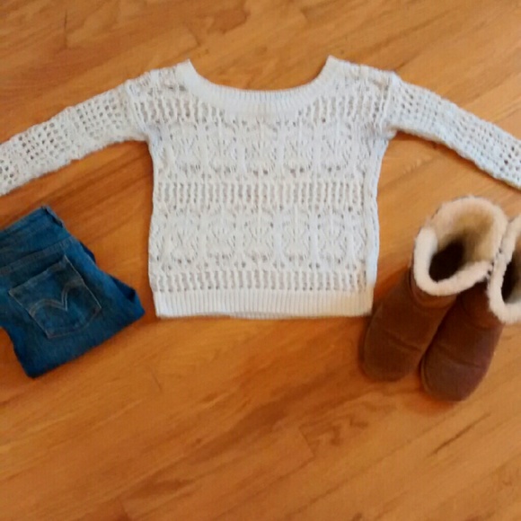 White knit Aeropostale sweater - Picture 1 of 3