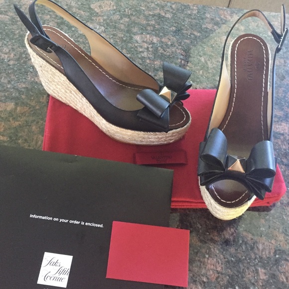 Authentic Valentino Espadrille Wedge shoes 37