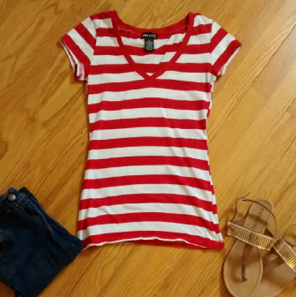 Wet seal rugby striped shirt