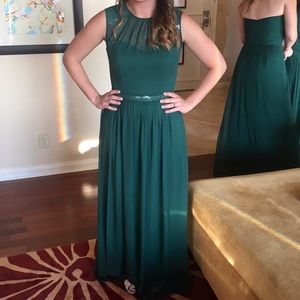 Dessy Bridesmaid Dress Size 6 Hunter Green
