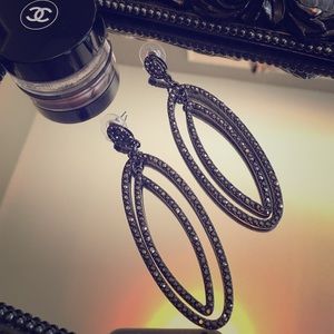 Jeweled long earrings