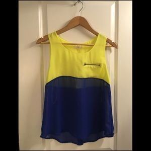 Color block tank top