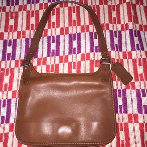 Coach mini leather flap bag