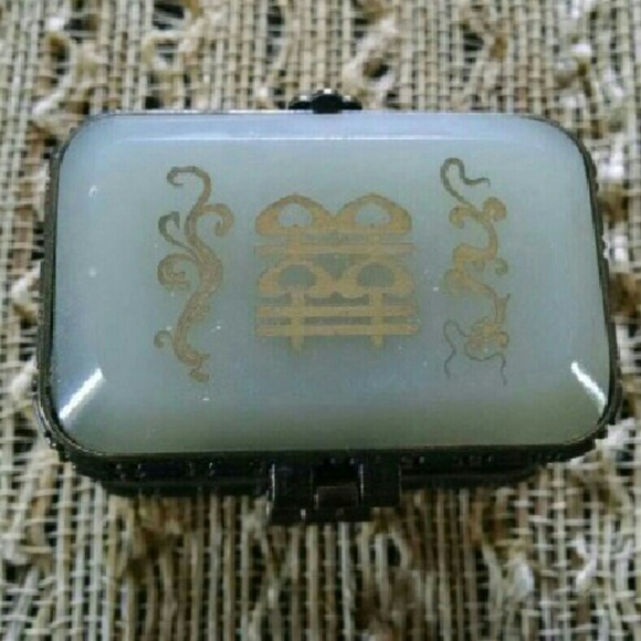 Hand Carved Asian Trinket Box Genuine Bovine Bone - Picture 4 of 4