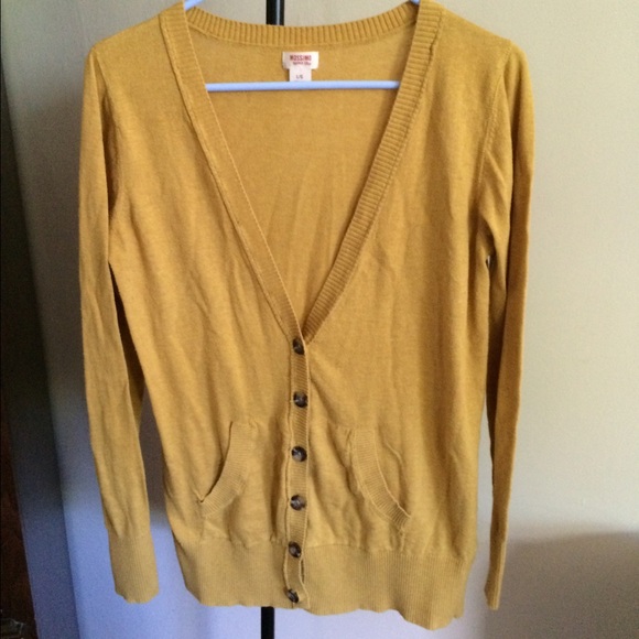 Mossimo Supply Co. Sweaters - Like New Size L Mustard Yellow Cardigan
