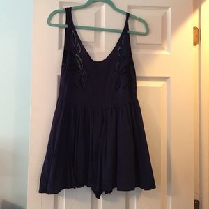 LF lace trim romper