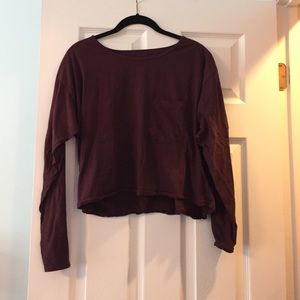 AMERICAN APPAREL long sleeve top with pocket