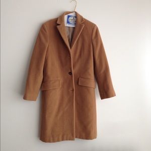 J crew camel wool coat