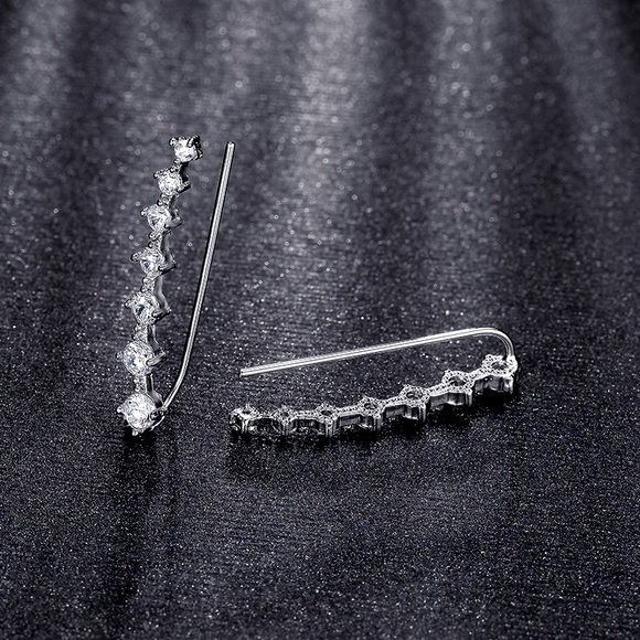 Rhinestone ear climbers - Picture 2 of 4