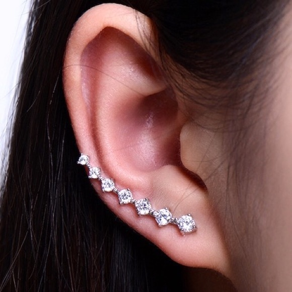 Rhinestone ear climbers - Picture 4 of 4