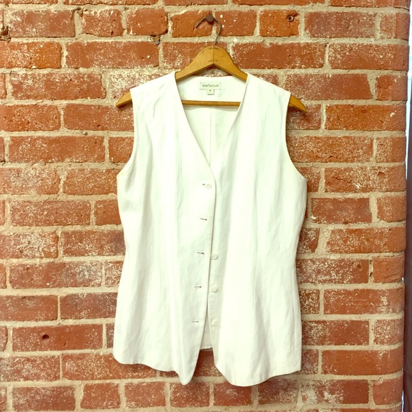 White vintage vest