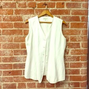 White vintage vest