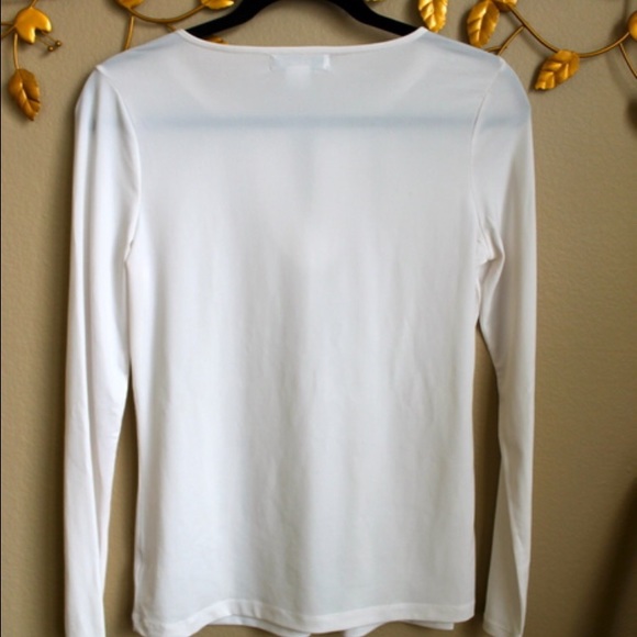 NWT Cream Beaded Blouse - Picture 4 of 4