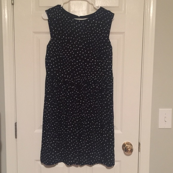 Loft navy and white polka dot dress-NWT