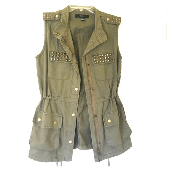 Army Green Cargo Vest