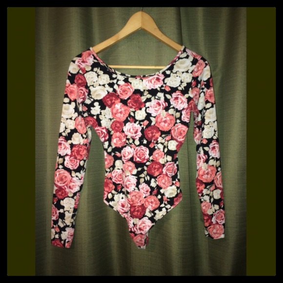 Long Sleeve Floral Leotard - Picture 2 of 4