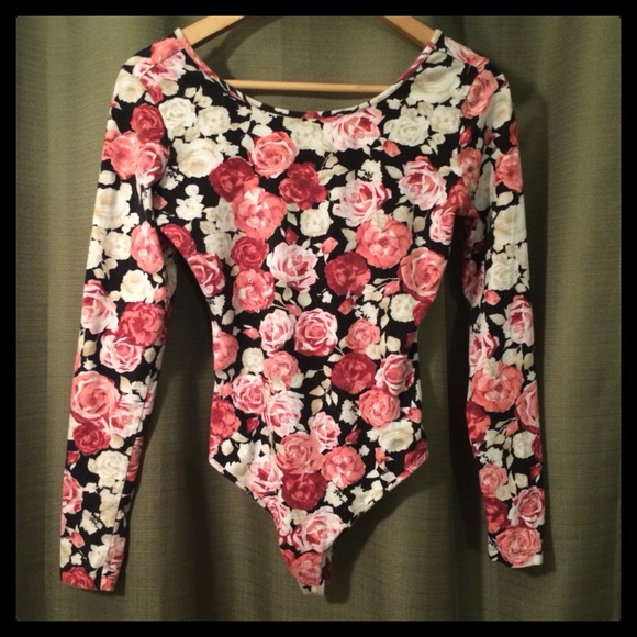 Long Sleeve Floral Leotard - Picture 3 of 4