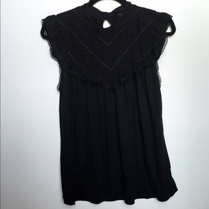 2 days left, NEVER WORN Black lace top