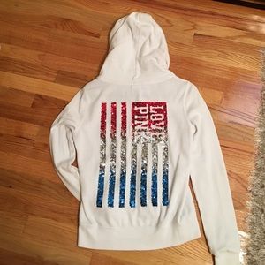 LE Pink Zip up Hoodie