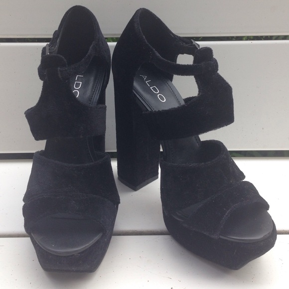 Black Velvet Platform Heel ALDO
