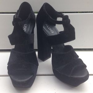 Black Velvet Platform Heel ALDO